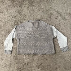 Gray Cable Knit Women's Sweater by Gimmicks